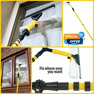 Kit Lungo Pulitore Finestre Estensibile Resistente 3,5m - Foto 1 di 5