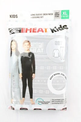 Conjunto de legging 32 graus HEAT infantil manga longa gola redonda conjunto base branco preto cinza - Imagem 1 de 4