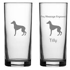 Whippet Dog Highball Glass Personalised Whippet Gift Dog Lover Gift Whippet 