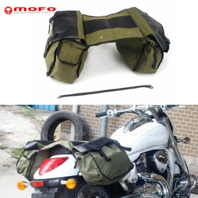 Motorcycle Saddlebag Storage Bag 35-40L Large Tool Pouch For Honda Shadow 750 - Image 1 of 4