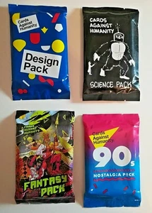 Cards Against Humanity Booster Mixed 4 Pack Authentic Sealed Lot Science 90s NIP - Picture 1 of 5