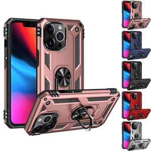 Custodia per iPhone 13 Pro 6,1" supporto anello armatura impatto cover ibrida + Prytool - Foto 1 di 23