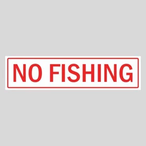 No Fishing | Full Color Single-Sided Warning Sign  | 24"w x 6"h - Picture 1 of 6