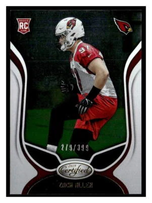 2019 Panini Certified #167 Zach Allen #/399 - Image 1 of 2