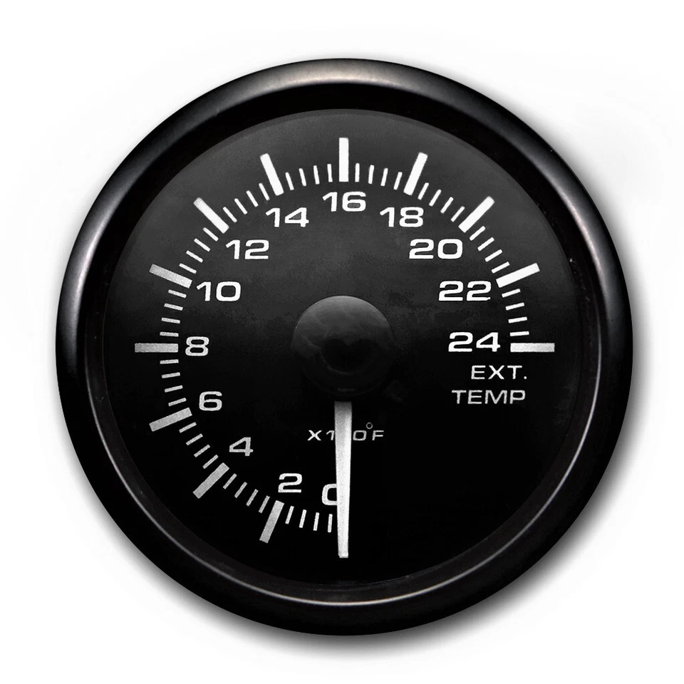 MGS 52mm Pyrometer Pyro EGT Exhaust Gas Temperature Gauge °F White & Amber LED - Image 1 of 4