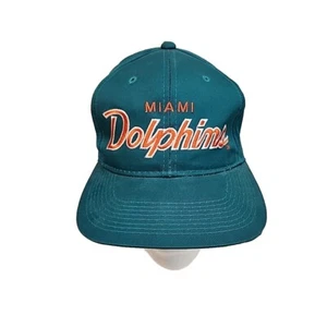 Vintage 90's Sports Specialties Twill Miami Dolphins NFL Single Script Snapback - Picture 1 of 10