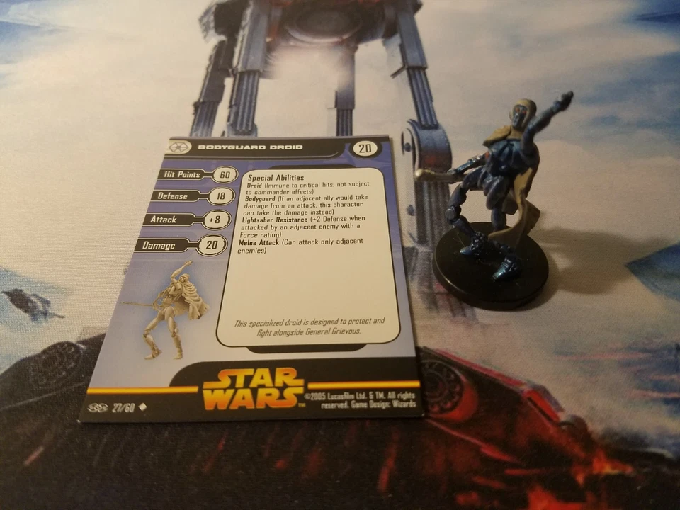 Star Wars Miniatures Revenge of the Sith 27 Bodyguard Droid - Image 1 of 1