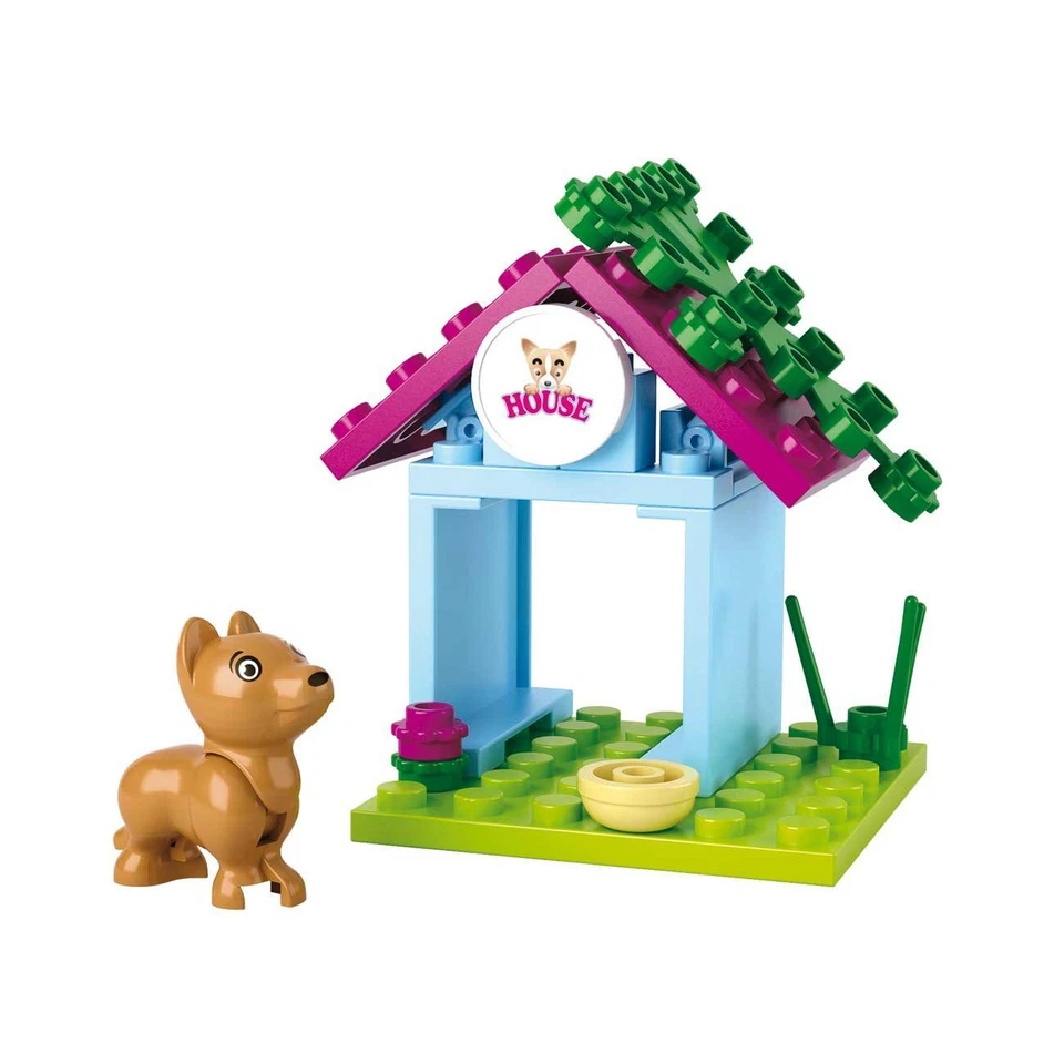 Sluban Cute Dog Pet Animal House 19 Piece Building Brick Set  - Image 1 of 1