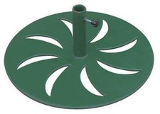 Zoro Select 4Huw7 Outdoor Umbrella Base, Round, Green