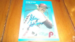 Tarjeta Fleer 1987 firmada por Greg Gross Philadelphia Phillies - Imagen 1 de 1