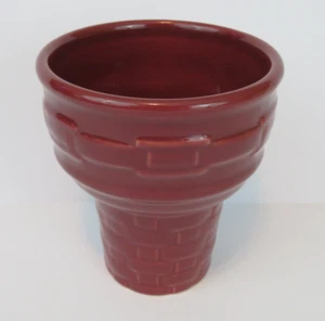 Longaberger Keramik gewebt Traditionen Eistüte Schale Schale PAPRIKA verglast - Bild 1 von 7