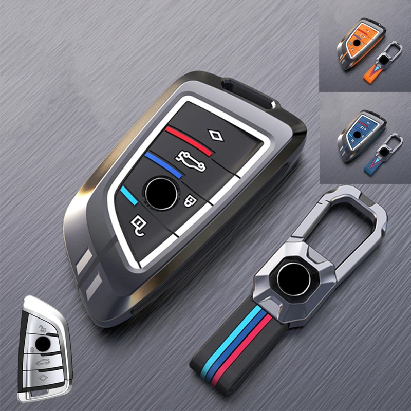 Zinc Alloy Car Key Fob Case Cover For BMW X1 X2 X3 X4 X5  X6 X7 1 2 3 4 5 6 7 M5 — 第 1/4 张图片
