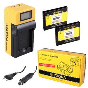 2x Patona Akku + Ladegerät Synchron LCD USB für Panasonic Lumix DMC-SZ9 - Bild 1 von 1