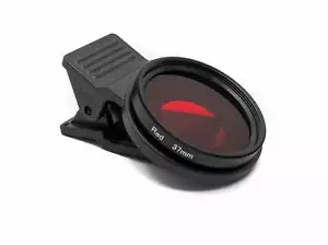 Color Filter Red 37 mm Lens Color with Clip for Smartphones in Black - Picture 1 of 4