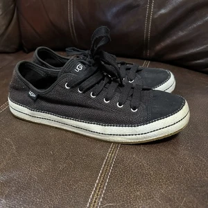 UGG Women’s Claudi Lifestyle Sneakers Black Lace Up Shoes 1020094 Sz 11 - Picture 1 of 10