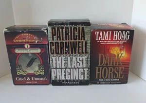 Lot/3 Audio Books Mixed Authors Patricia Cornwell & Tami Hoag Cassette Suspense - Picture 1 of 5