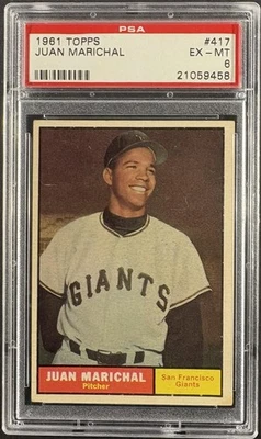 1961 Topps #417 Juan Marichal radiocontrol novato PSA 6 EX-MT Foto 1 de 2