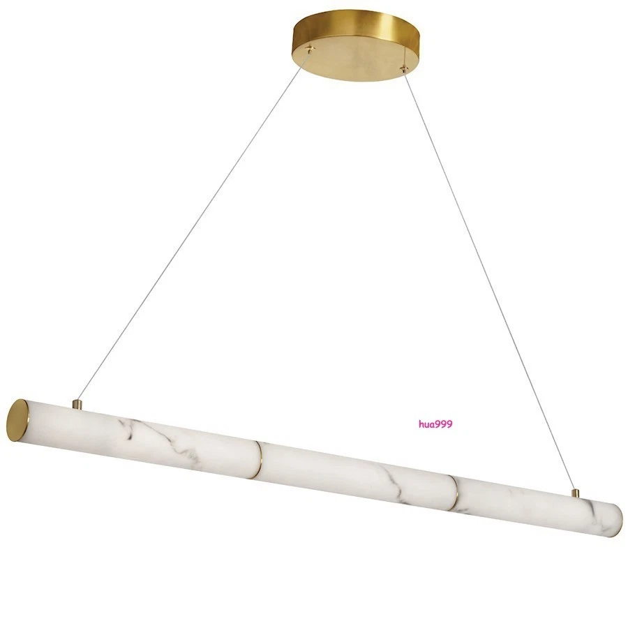 Dainolite Reuben 1 Light LED Linear Pendant, Brass/White - 39" 47" 59" - Image 1 of 1