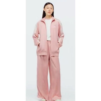NEW ADIDAS ORIGINALS Satin Wide Leg Ruffled Stripes Tracksuit Women's XL - Image 1 of 4