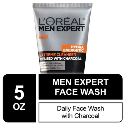 Limpiador facial energético con carbón L'Oreal Men Expert Hydra para uso diario... Foto 1 de 4