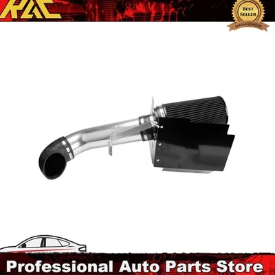 Kit de entrada de ar frio 4" + filtro preto com protetor térmico compatível com 01-06 Silverado 2500 HD - Imagem 1 de 4