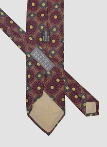 Vintage 80er Barneys New York Herren 100 % Seide Krawatte Blumen Medaillons 3"x54" EUC - Bild 1 von 3