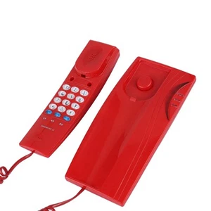 Mini Wall Mounted Landline Wired Fixed Telephone No Battery CB - Afbeelding 1 van 7