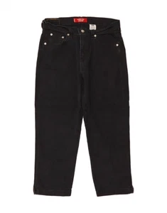 LEVI'S Womens Classic Fit Crop Slim Jeans US 10 Large W32 L24 Black Cotton CI19 - Picture 1 of 3