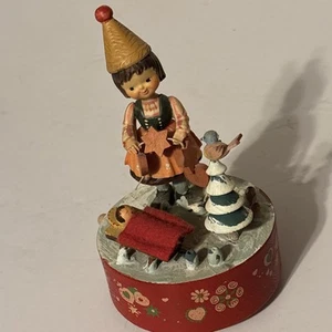 Vintage Anri Spieluhr "Catch A Falling Star" Mädchen Baby blau Vogel funktioniert Reuge - Bild 1 von 15