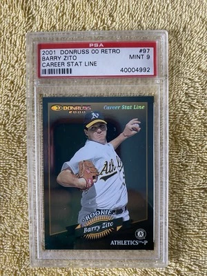 2000 Donruss Barry Zito Career Stat Line 4/6 Psa 9 #97 Rookie Card - Image 1 of 2