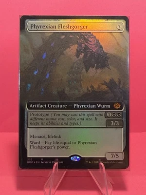 Phyrexian Fleshgorger (Extended Art) The Brothers' War Foil - Image 1 of 2