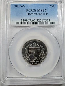 2015 S HOMESTEAD QUARTER PCGS MS67 - Picture 1 of 4