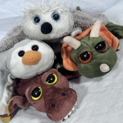 Lot Of CALTOY PLUSH CREATIONS Hand Puppets Dinosaur Owl Penguin Crocodile ￼￼￼ - Image 1 of 4