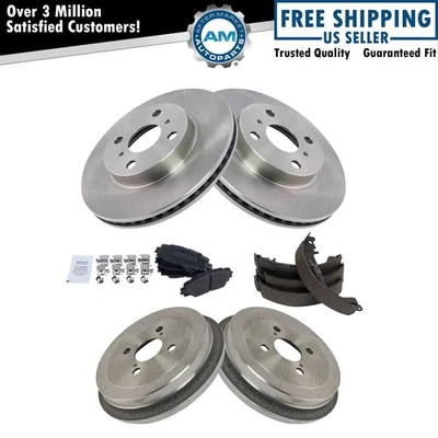 Kit de pastillas de freno delanteras y traseras y rotor, zapata y batería para Toyota Yaris 2007-2018 Foto 1 de 4