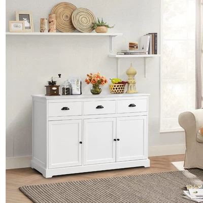 Large Buffet Sideboard, Wooden Kitchen Storage Cabinet with 3 Doors Sideboard - Image 1 of 4