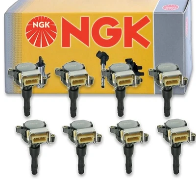 8 pcs NGK Ignition Coil for 2003-2005 Land Rover Range Rover 4.4L V8 - Spark sh - Image 1 of 4