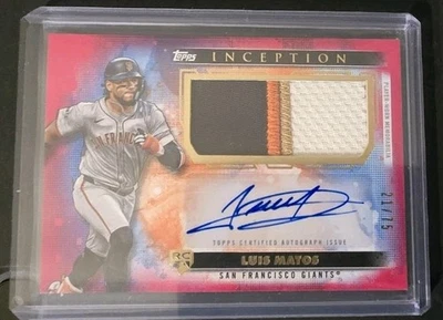 2024 Topps Inception Luis Matos Pink 4 Color  RPA /75 San Francisco Giants - Image 1 of 2