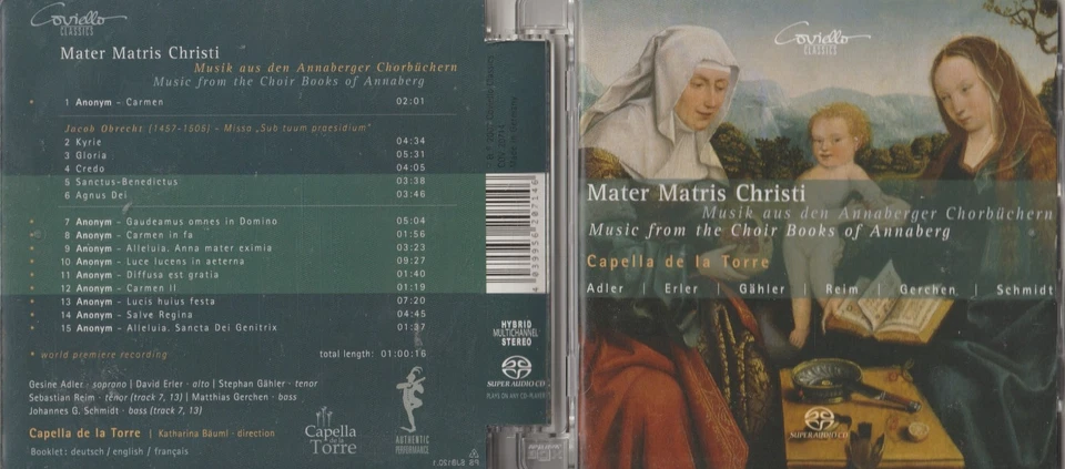 MATER MATRIS CHRISTI Music From The Choir Books Annaberg CD VG++ Foto 1 de 1