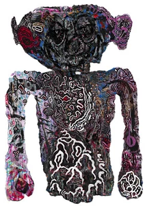 Original Justin Aerni 2019 contemporary Painting : SEES HIMSELF AS HIS TRUE SELF - Picture 1 of 1