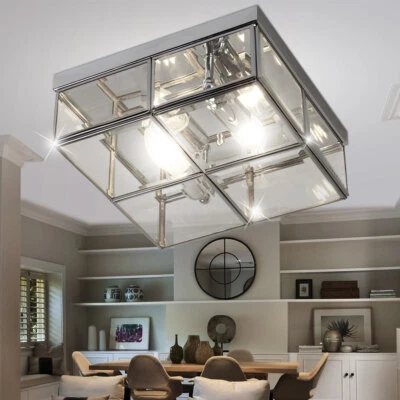 Design Spot Lampada Camera Da Letto Illuminazione Soffitto Vetro Cromo Faretto - Immagine 1 di 3