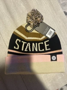 Stance OG Pom Beanie - Offwhite, Pink, Black, Brown - Bild 1 von 4