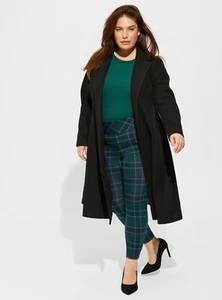 Torrid Size 1 Pixie Skinny Green Navy Plaid Legging - Picture 1 of 4