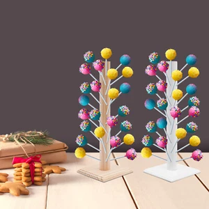 Holz-Cake-Pop-Ständer–62-Loch-Lollipop-Halter aus Holz, Süßigkeiten-Tischdisplay - Bild 1 von 40