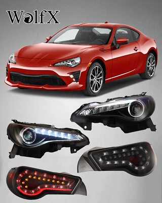 4PCS LED Headlights+Tail Lights Assembly Set For 2013 2014 2015 2016 Scion FR-S - Image 1 of 4