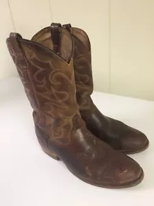 Double H Mens Work Western Boots 9 1/2 D Oil Resistant-Brown Style DH1552 13.5" - Picture 1 of 12