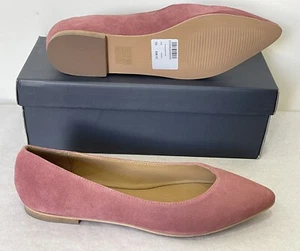 Crew Clothing Pink Chloe Suede Pumps Flat Shoes - WMR009