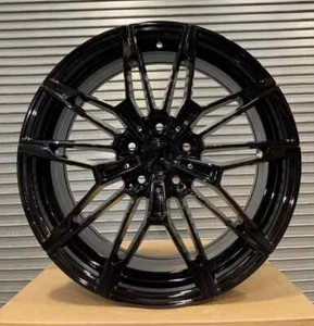 4 PCS 19" WHEELS FOR BMW 325 328 330 335 428 430 Z4 19x8 +35 5x120 BLACK RIMS - Picture 1 of 5