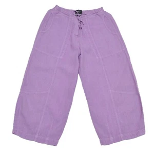 OSKA 100% Linen Purple Pink Baggy Pants Size 1 Regular - Picture 1 of 8