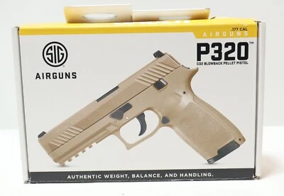 Sig Sauer Air Pistol 0.177 Cal (4.5mm) P320 Blowback CO2 (Coyote Tan) - Image 1 of 4