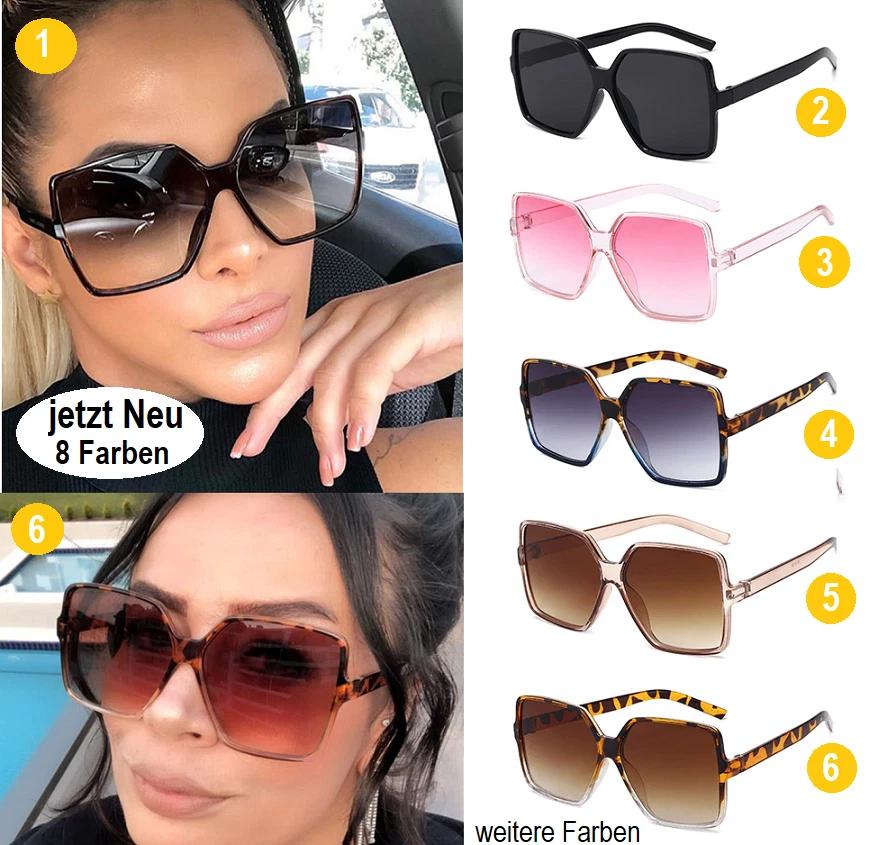 TREND-X-FASHION BY MB24 Sonnenbrille Damen Luxus Blogger Fashion Design Oversize NEW TREND + Garantie 🕶